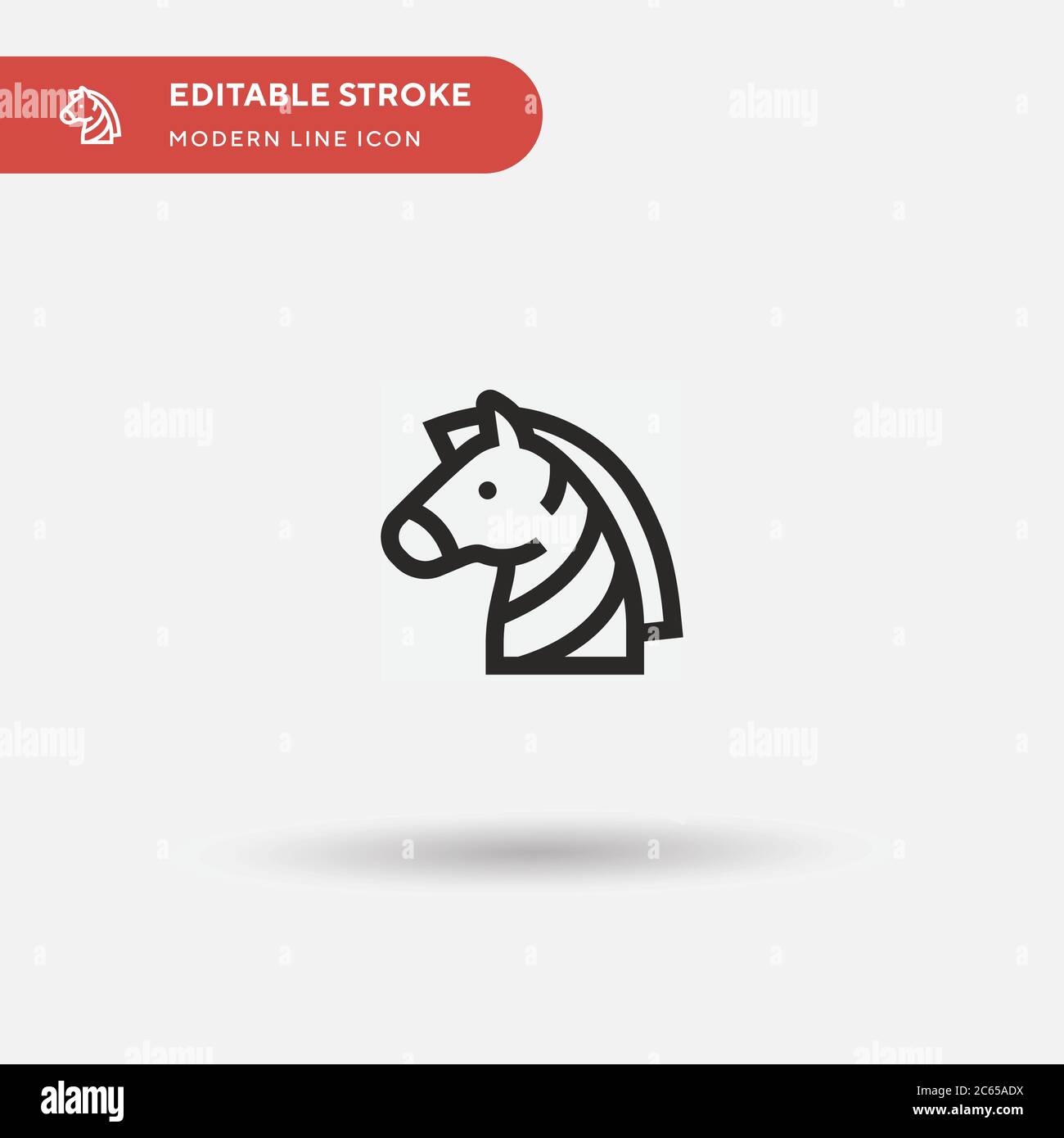 Icône de vecteur simple Zebra. Modèle de conception de symbole d'illustration pour l'élément d'interface utilisateur Web mobile. Pictogramme moderne de couleur parfaite sur contour modifiable. Icônes Zebra pour votre projet d'entreprise Illustration de Vecteur