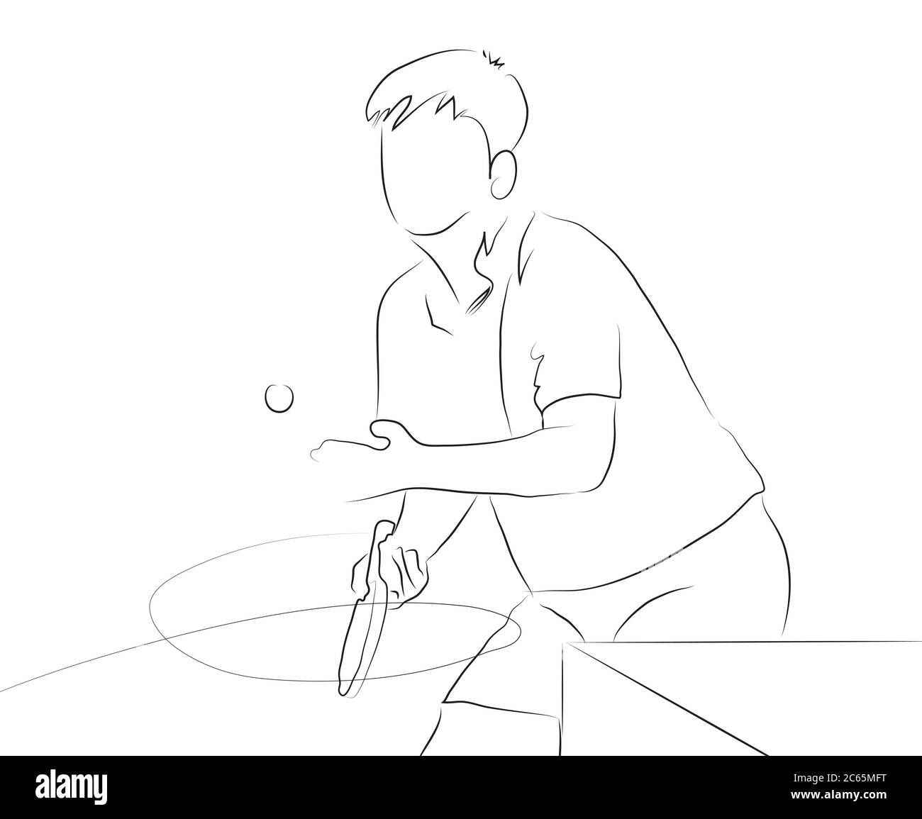 lecteur de tennis de table fabriqué en 2d Banque D'Images