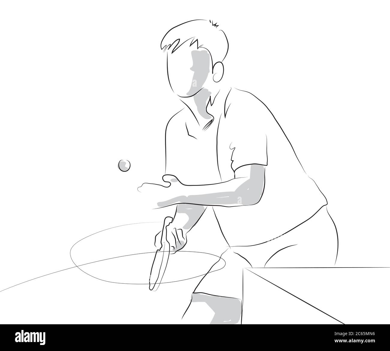 lecteur de tennis de table fabriqué en 2d Banque D'Images