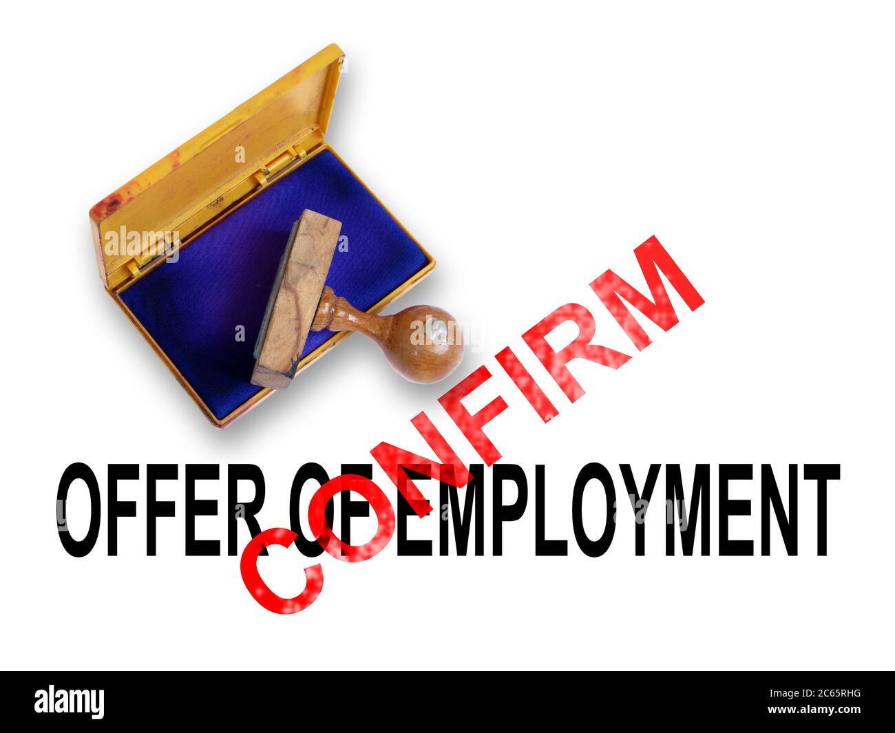 Offre d'emploi - confirmation faite dans le logiciel 2d Banque D'Images
