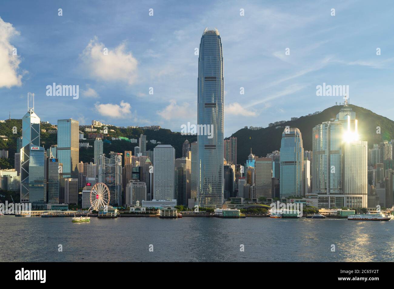 Skyline de l'île de Hong Kong, Hong Kong Banque D'Images