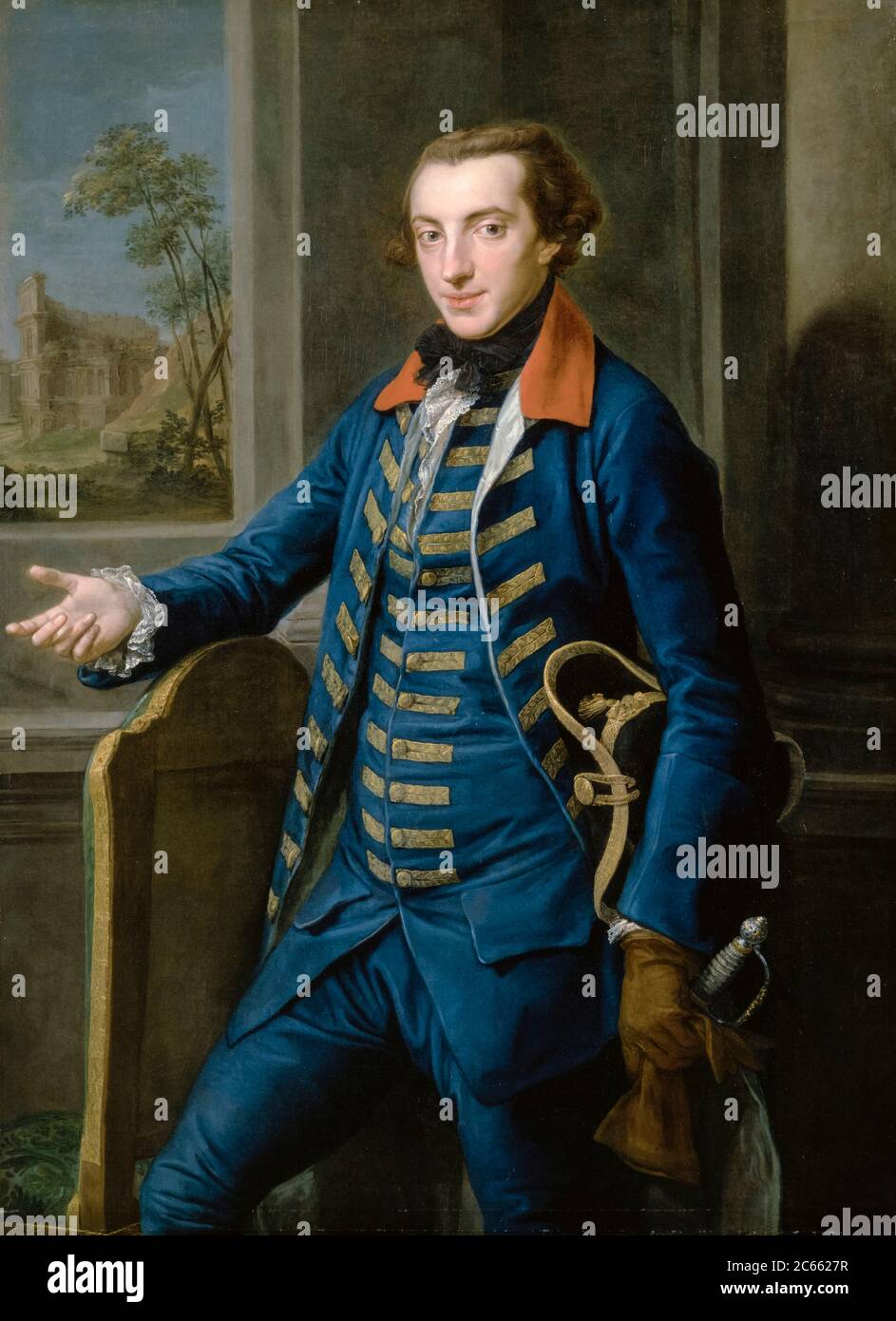 William Weddell (1736-1792), propriétaire foncier et politicien britannique, portrait peint par Pompeo Batoni, 1765-1766 Banque D'Images