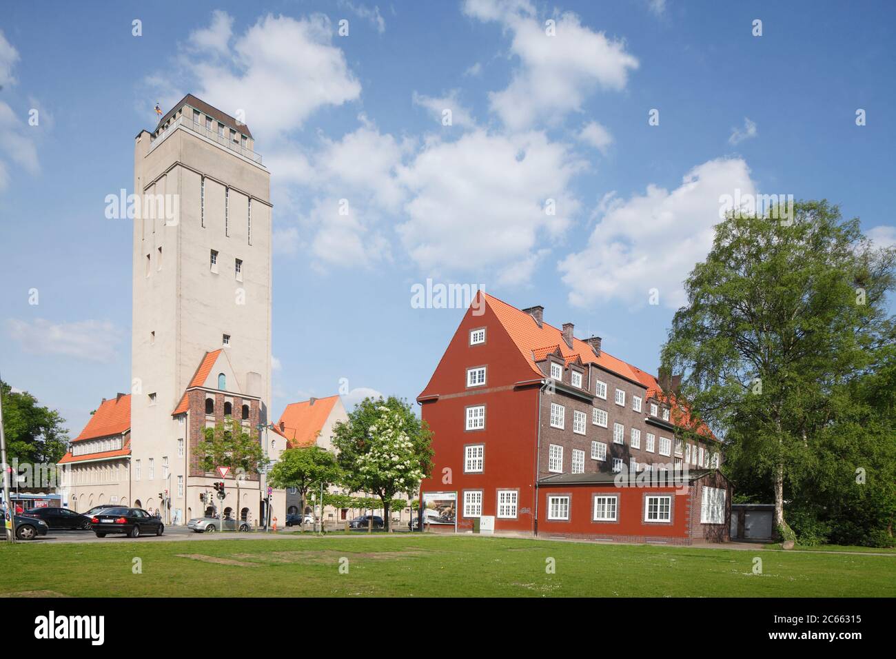 Water Tower, Hôtel de ville, Art Nouveau, Delmenhorst, Basse-Saxe, Allemagne, Europe Banque D'Images