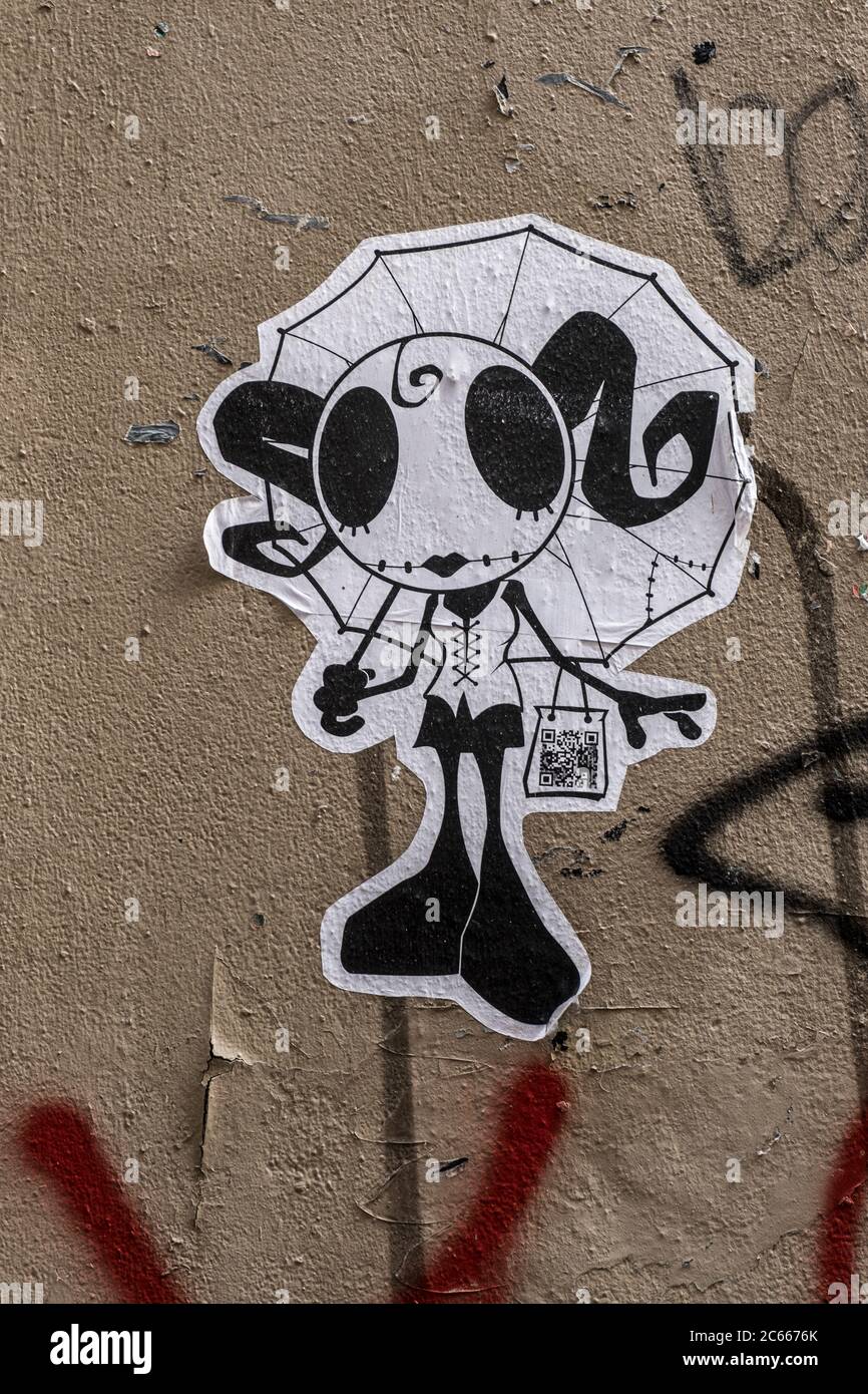Art de rue et graffiti à Paris, France Banque D'Images