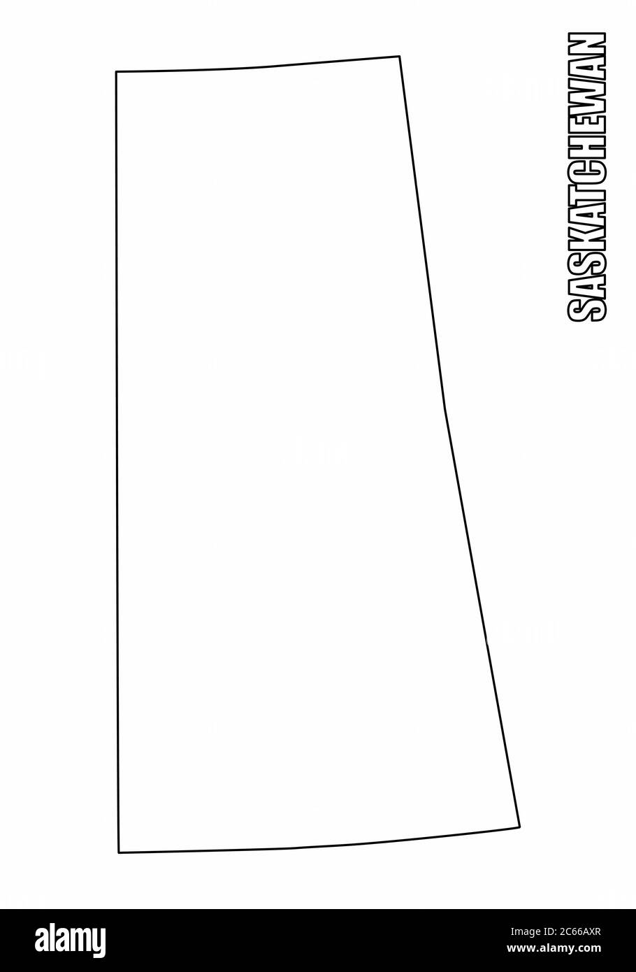 Carte de la province de la Saskatchewan Illustration de Vecteur