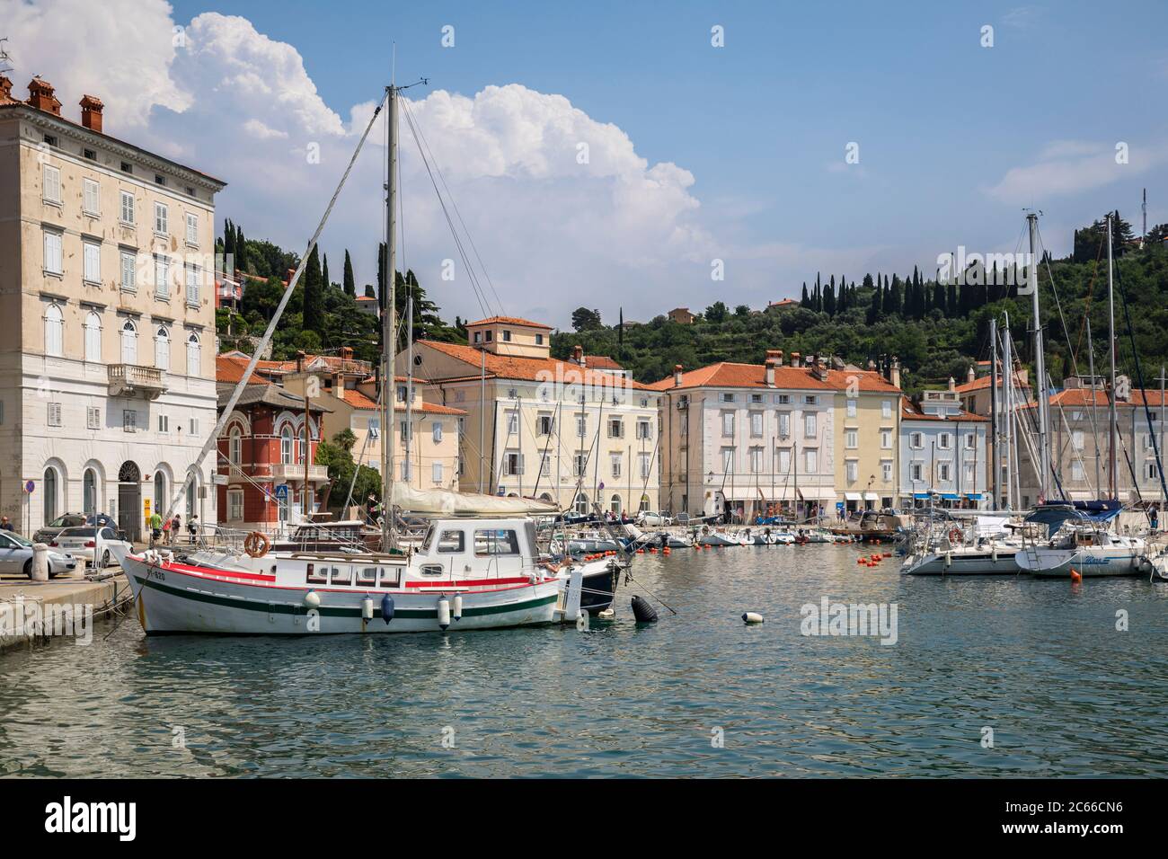 Port de Piran, littoral slovène, péninsule d'Istrie, Slovénie Banque D'Images