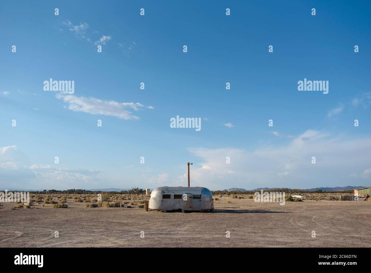 Caravane dans le désert de Mojave en Californie, Etats-Unis Banque D'Images