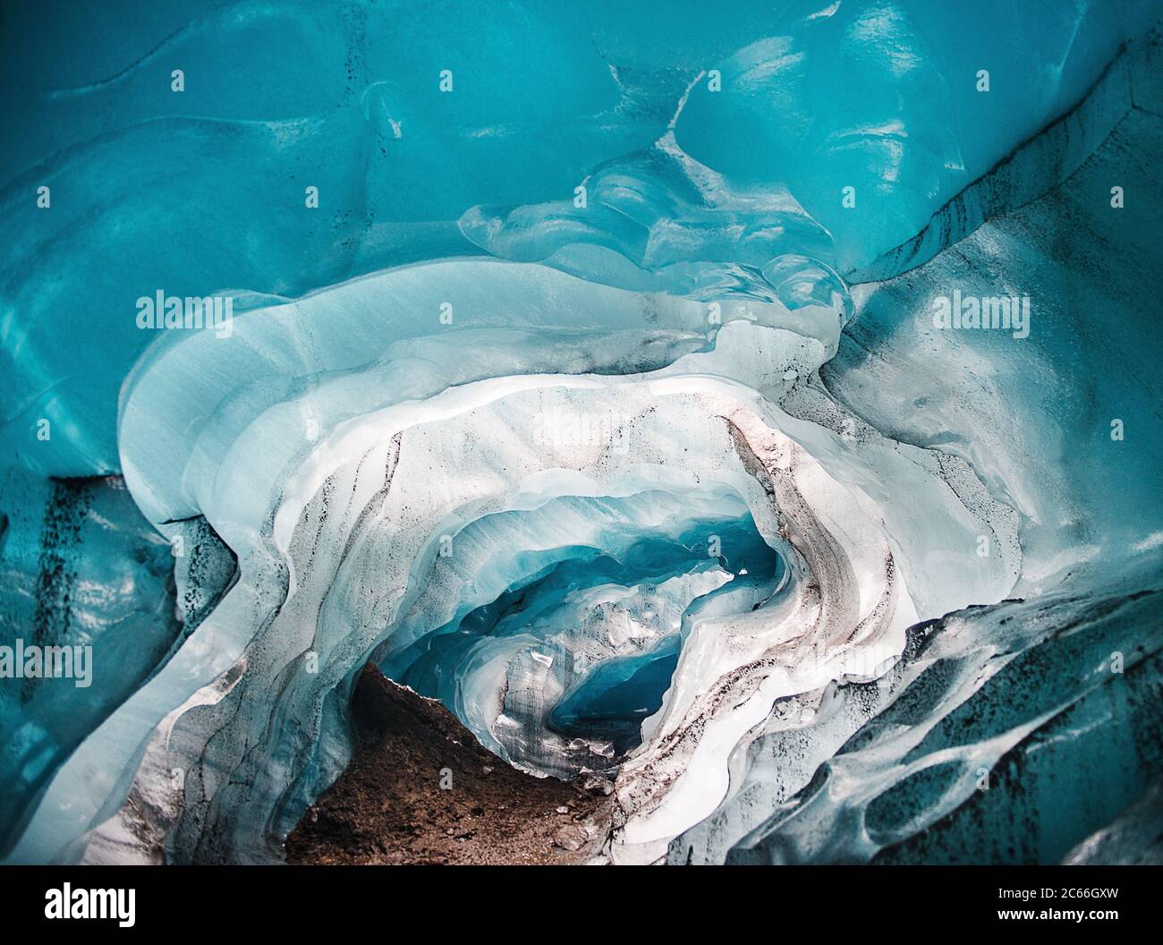 Grottes de glace du parc national de Skaftafell, Vatnajökull, sud-est de l'Islande, Scandinavie, Europe Banque D'Images