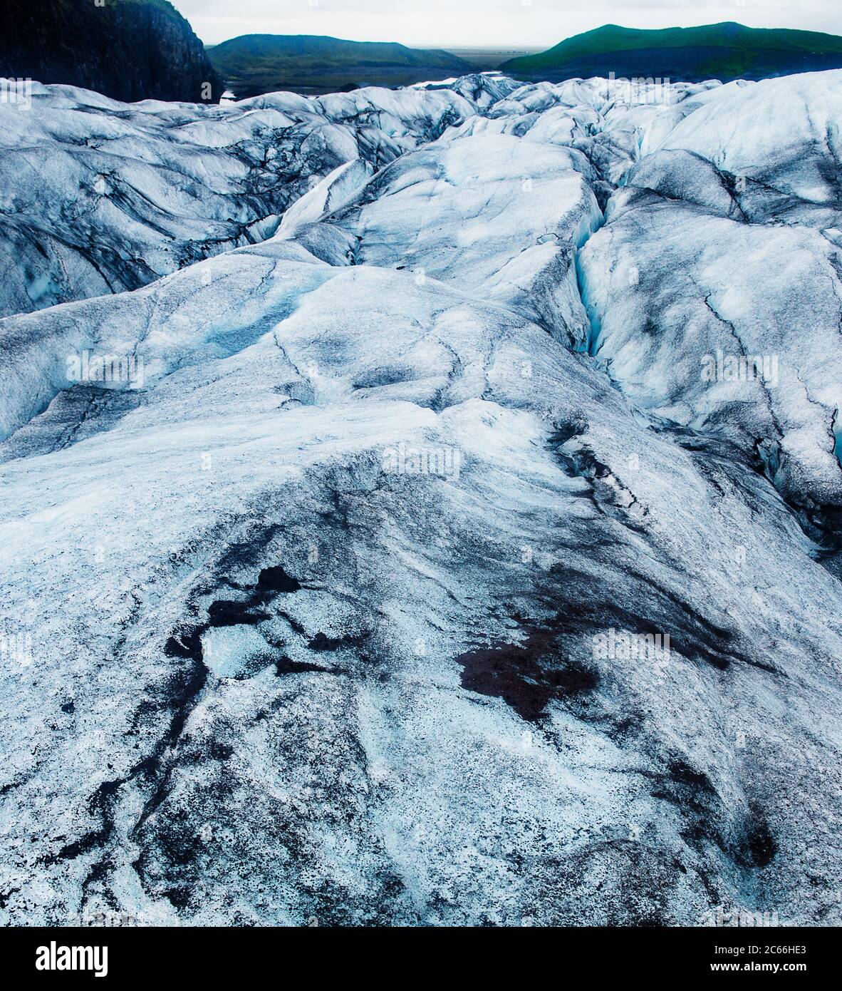 Glaciers du parc national Skaftafell, Vatnajökull, sud-est de l'Islande, Scandinavie, Europe Banque D'Images