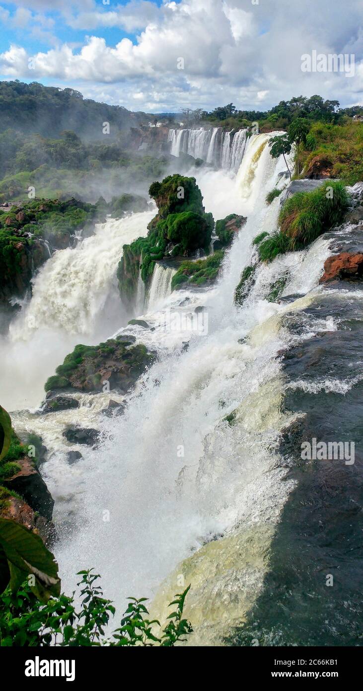 Vue sur les chutes d'Iguaçu, Argentine Banque D'Images
