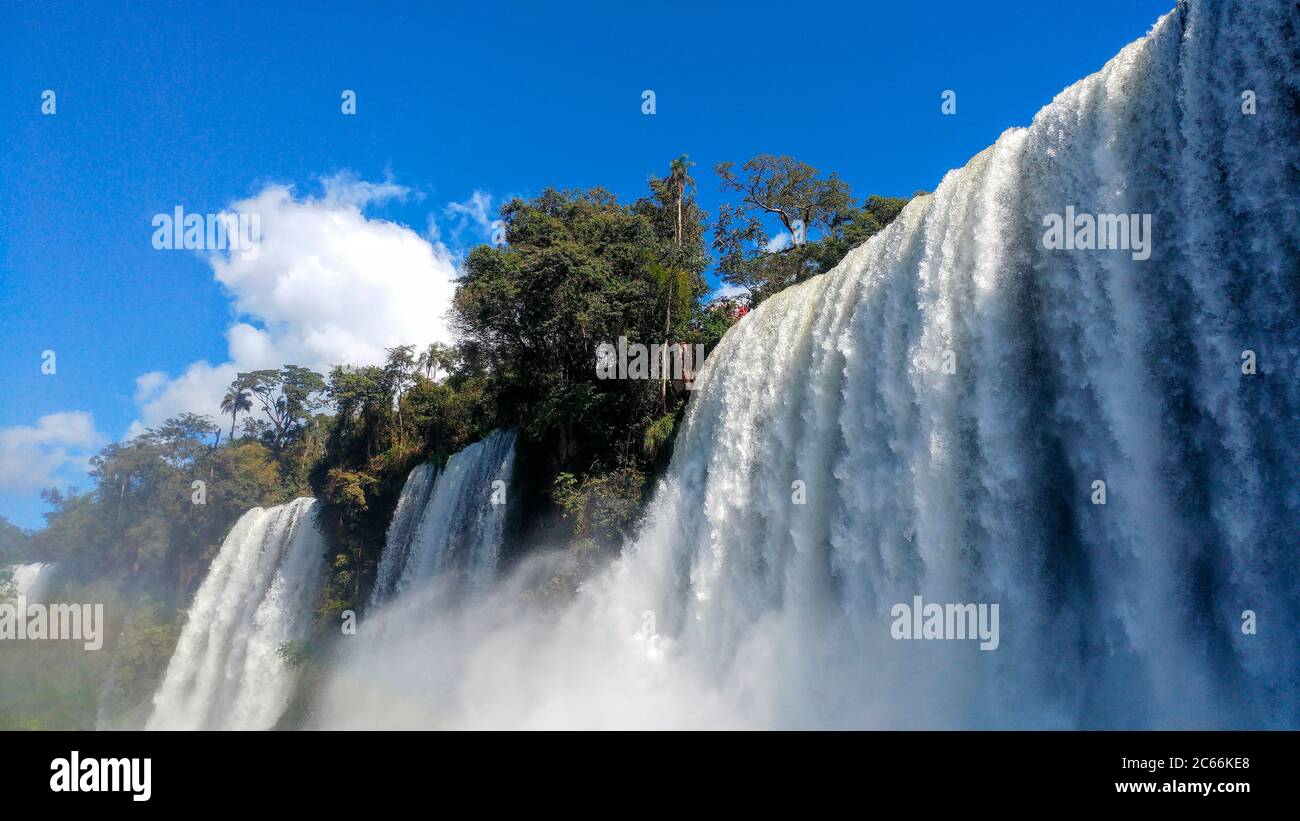 Vue sur les chutes d'Iguaçu, Argentine Banque D'Images