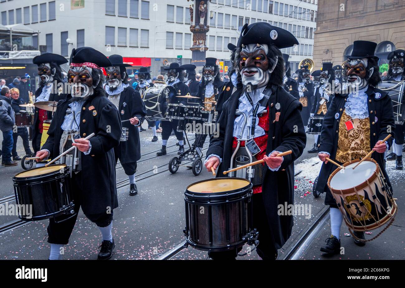 Défilé du Carnaval de Bâle, Carnaval de Bâle, Bâle, Suisse, Europe Banque D'Images