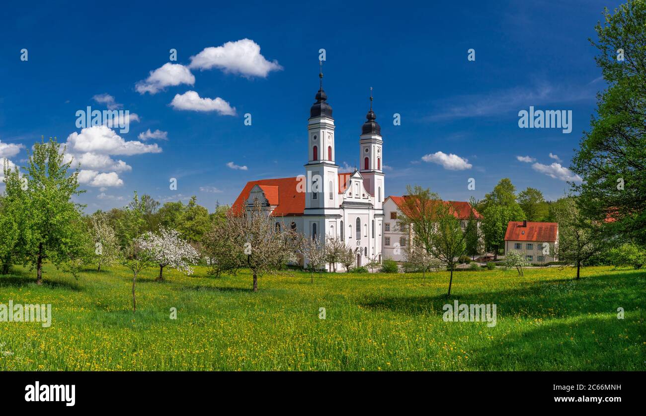 Abbaye d'Irsee, Allgäu, Bavière, Allemagne, Europe Banque D'Images
