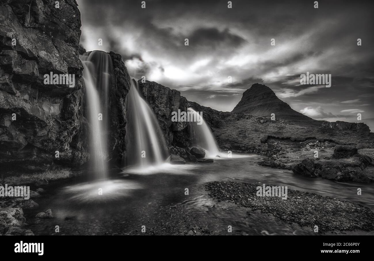 L'Islande, des cascades Banque D'Images