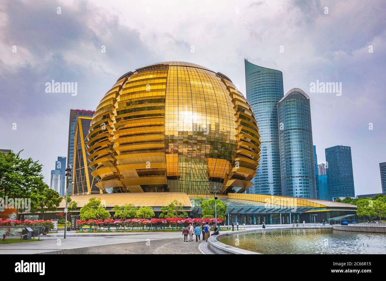 La Chine, Hangzhou City, District, ville nouvelle Qianjiang, Hôtel Intercontinental, Banque D'Images