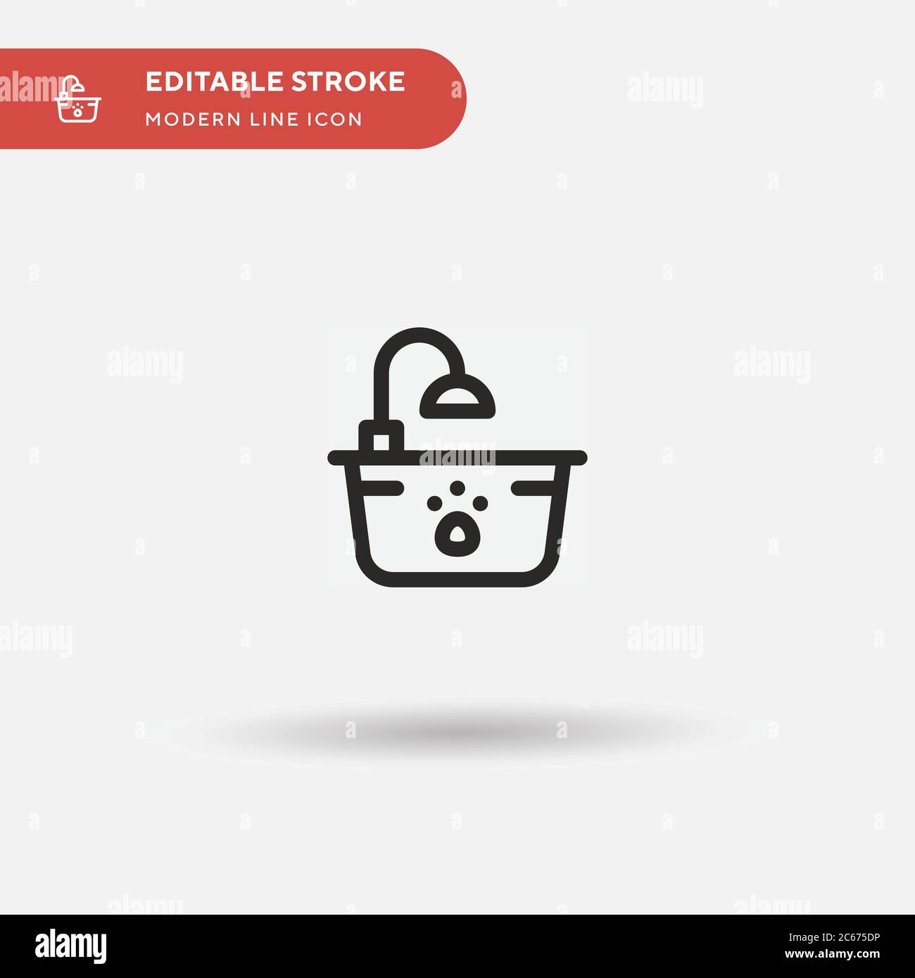 Icône vecteur simple PET. Modèle de conception de symbole d'illustration pour l'élément d'interface utilisateur Web mobile. Pictogramme moderne de couleur parfaite sur contour modifiable. Icônes PET pour Illustration de Vecteur