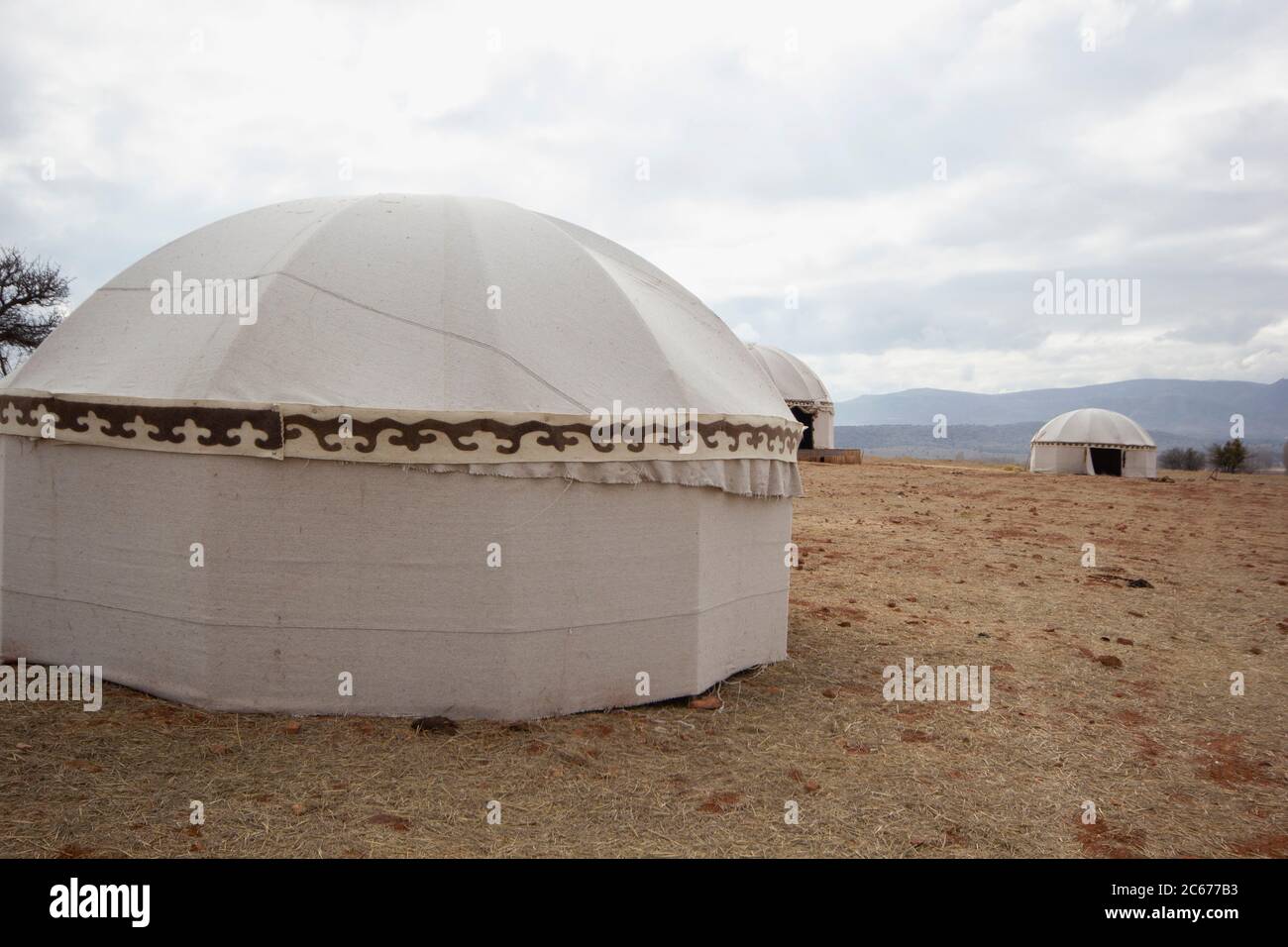 Vieilles Tentes Turques Nomades. Les Nomades. Banque D'Images