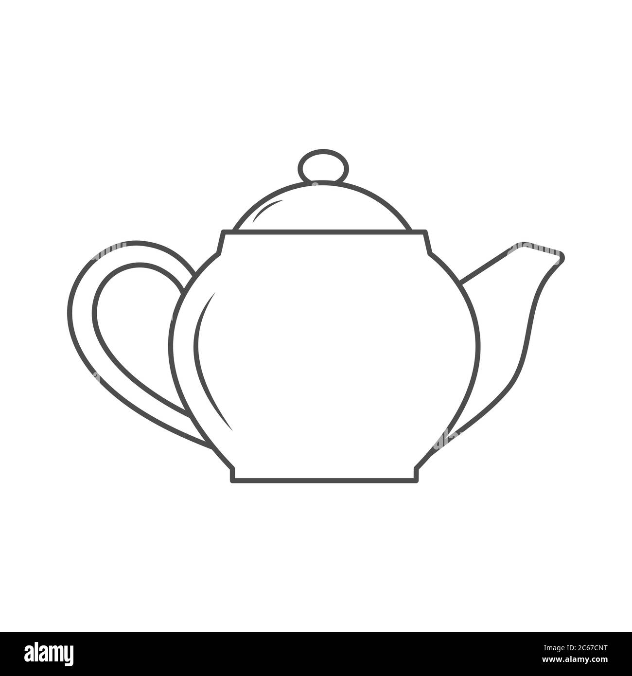 Bouilloire. Polygone vide. Icône vectorielle simple isolée sur un fond blanc pour les sites Web et les applications, le logo, l'étiquette ou l'autocollant Illustration de Vecteur