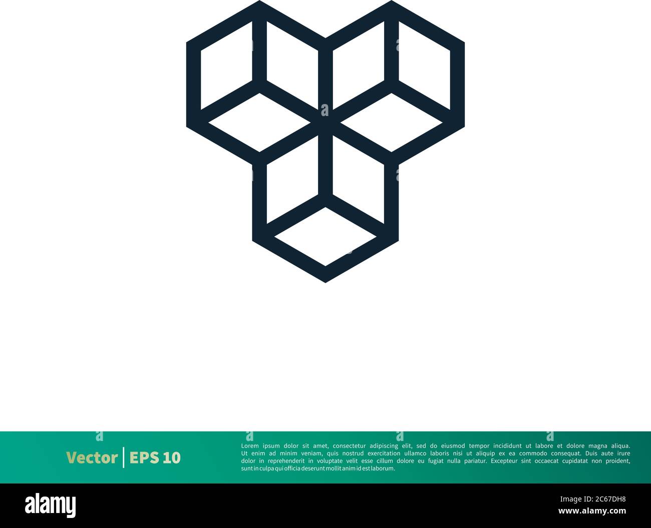 Icône de cube logo vectoriel modèle Illustration Design. EPS vectoriel modifiable 10. Illustration de Vecteur