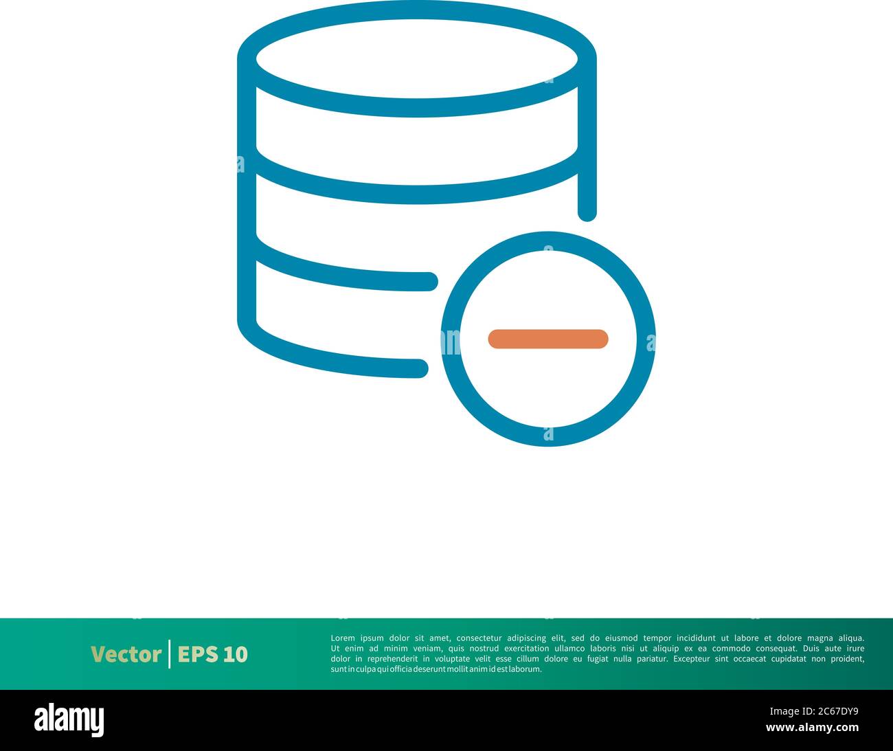 Stockage de données icône essentielle logo vectoriel modèle Illustration Design. EPS vectoriel modifiable 10. Illustration de Vecteur
