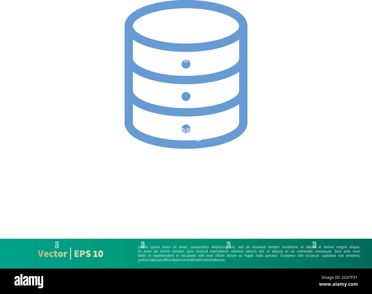 Icône du serveur de base de données modèle de logo vectoriel conception d'illustration. EPS vectoriel modifiable 10. Illustration de Vecteur