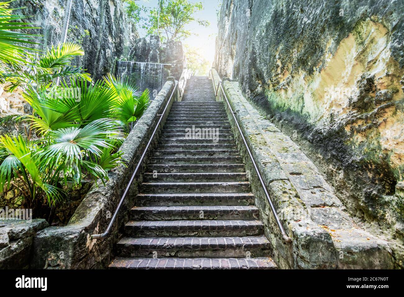 Escalier de la reine à Nassau, Bahamas. Banque D'Images