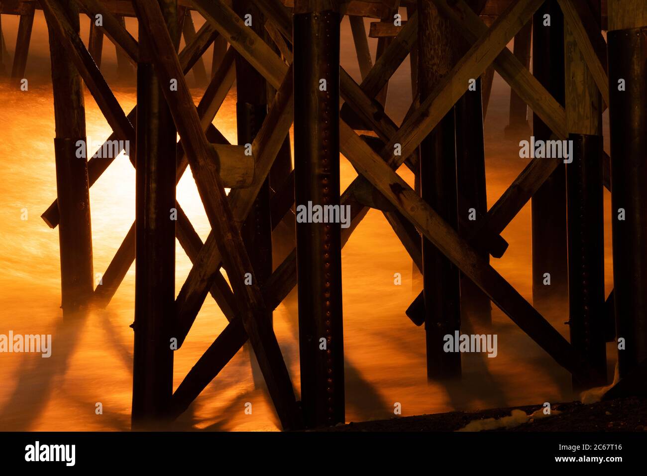 Construction de l'embarcadère de San Clemente, Californie, États-Unis Banque D'Images