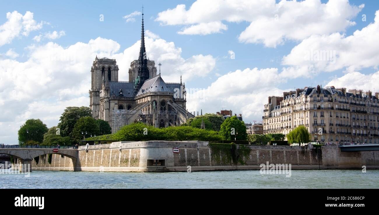 Seine et de Notre Dame, Paris, France Banque D'Images