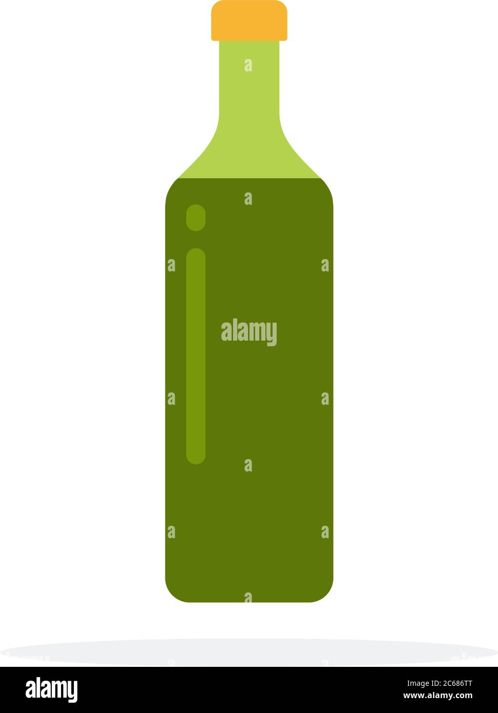 Dans une bouteille de vin blanc Illustration de Vecteur