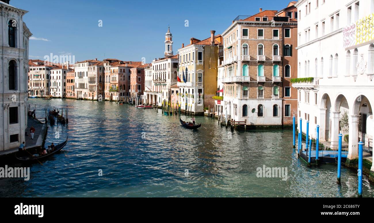 Vue sur le Grand Canal, Venise, Vénétie, Italie Banque D'Images