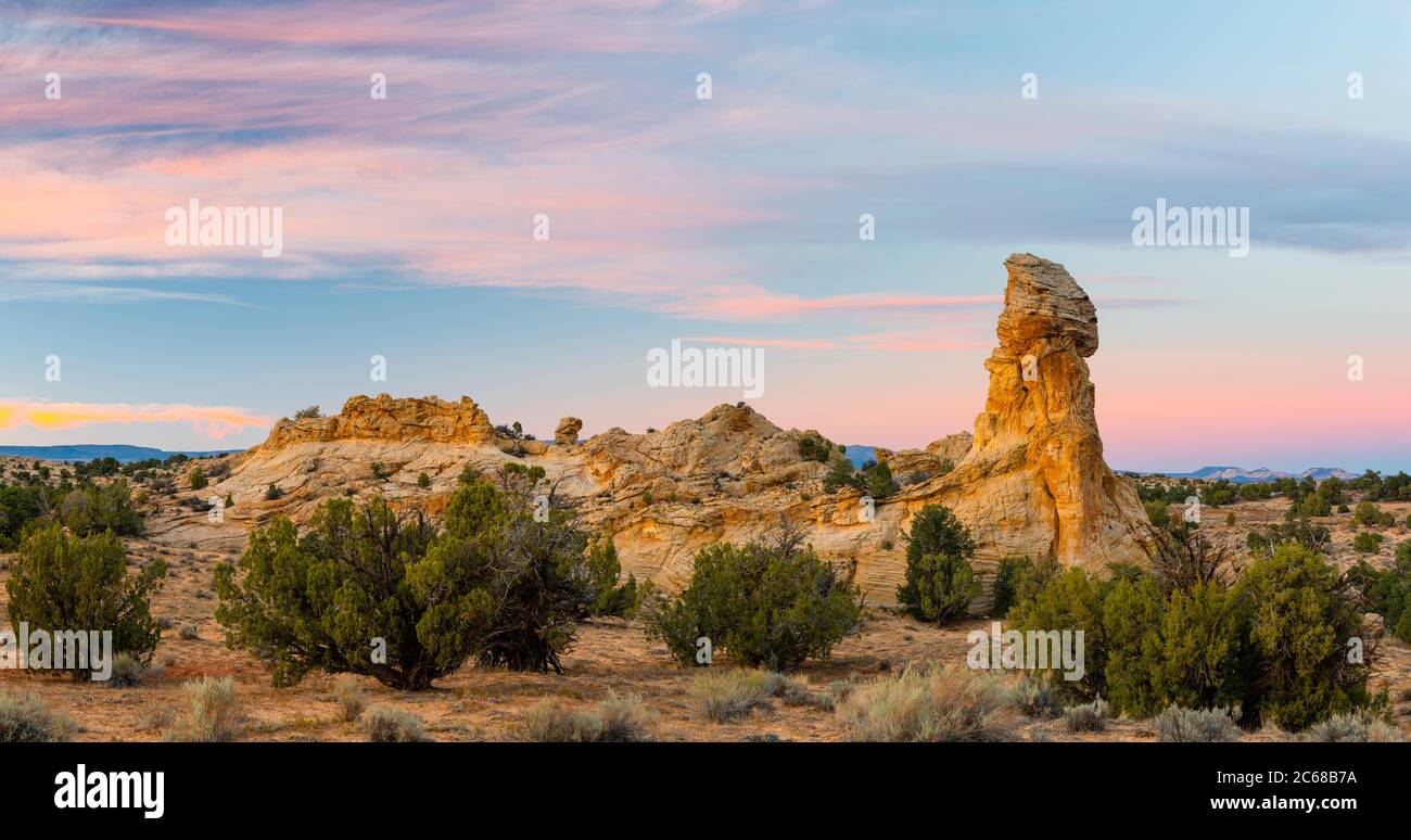 Vue sur les rochers, Grand Staircase, monument national Escalante, Utah, États-Unis Banque D'Images