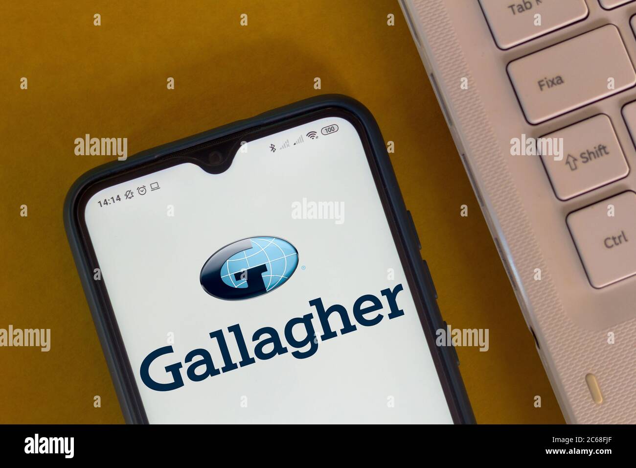 Brésil. 4 juillet 2020. Dans cette illustration, le logo Arthur J. Gallagher est affiché sur un smartphone. Crédit : Rafael Henrique/SOPA Images/ZUMA Wire/Alay Live News Banque D'Images