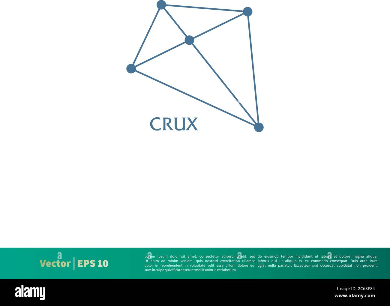 Crux - Constellation Star icône Vector logo Template Illustration Design. EPS vectoriel modifiable 10. Illustration de Vecteur