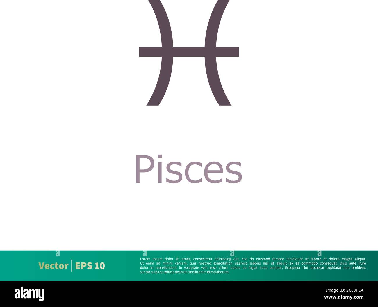 Poissons - Zodiac Sign Icon Vector logo Template Illustration Design. EPS vectoriel modifiable 10. Illustration de Vecteur