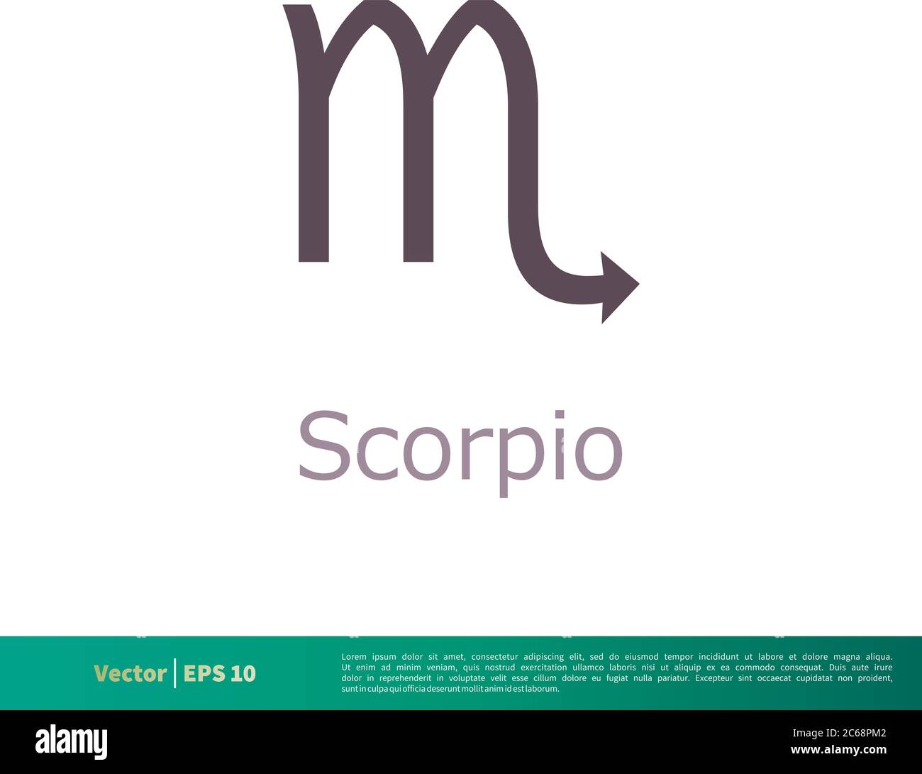 Scorpion - Zodiac Sign Icon Vector logo Template Illustration Design. EPS vectoriel modifiable 10. Illustration de Vecteur
