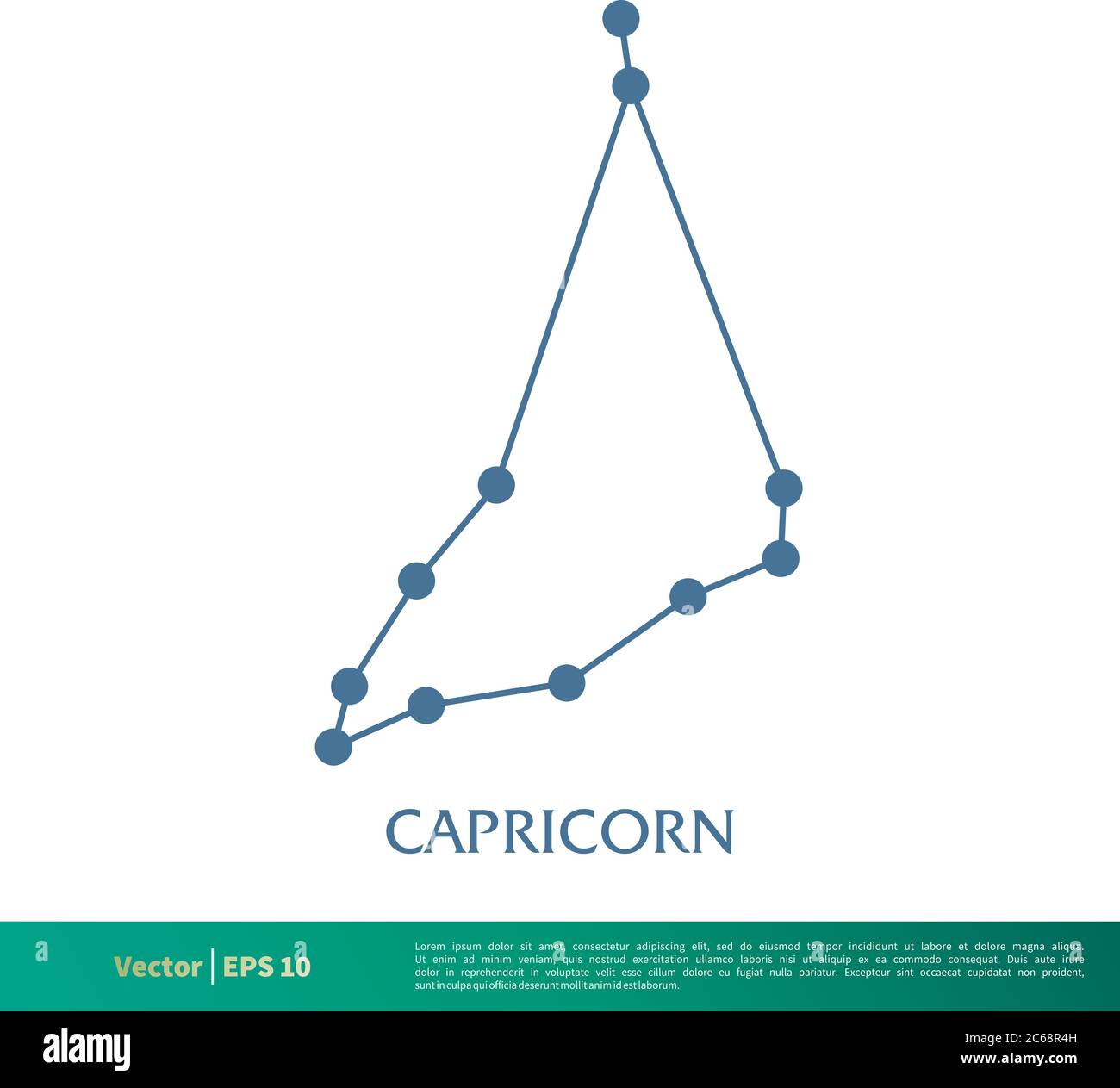 Capricorne - Constellation Star icône Vector logo Template Illustration Design. EPS vectoriel modifiable 10. Illustration de Vecteur