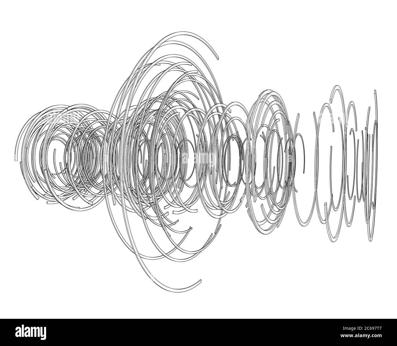 Objet HUD futuriste abstrait Banque D'Images