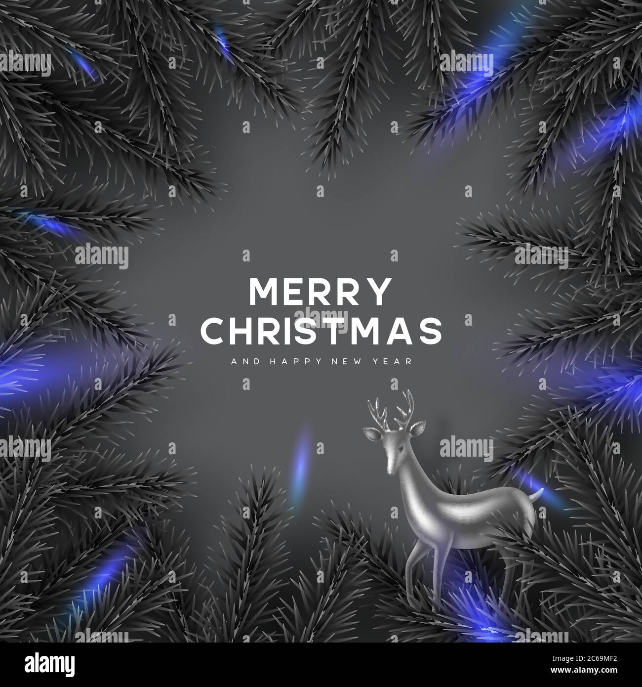 Joyeux Noël et Bonne Année. Illustration de Vecteur