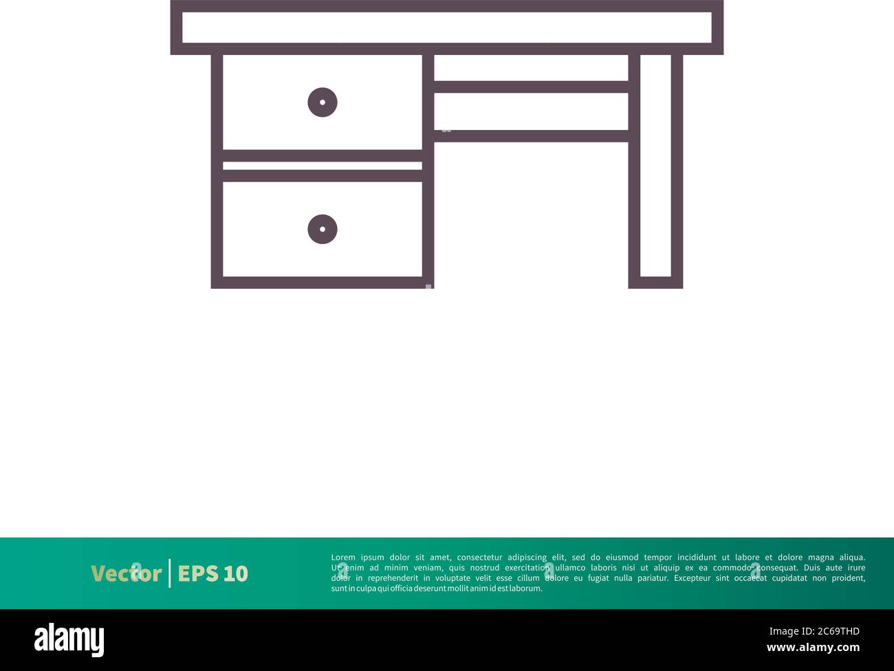 Tableau - mobilier intérieur icône Vector logo Template Illustration Design. EPS vectoriel modifiable 10. Illustration de Vecteur