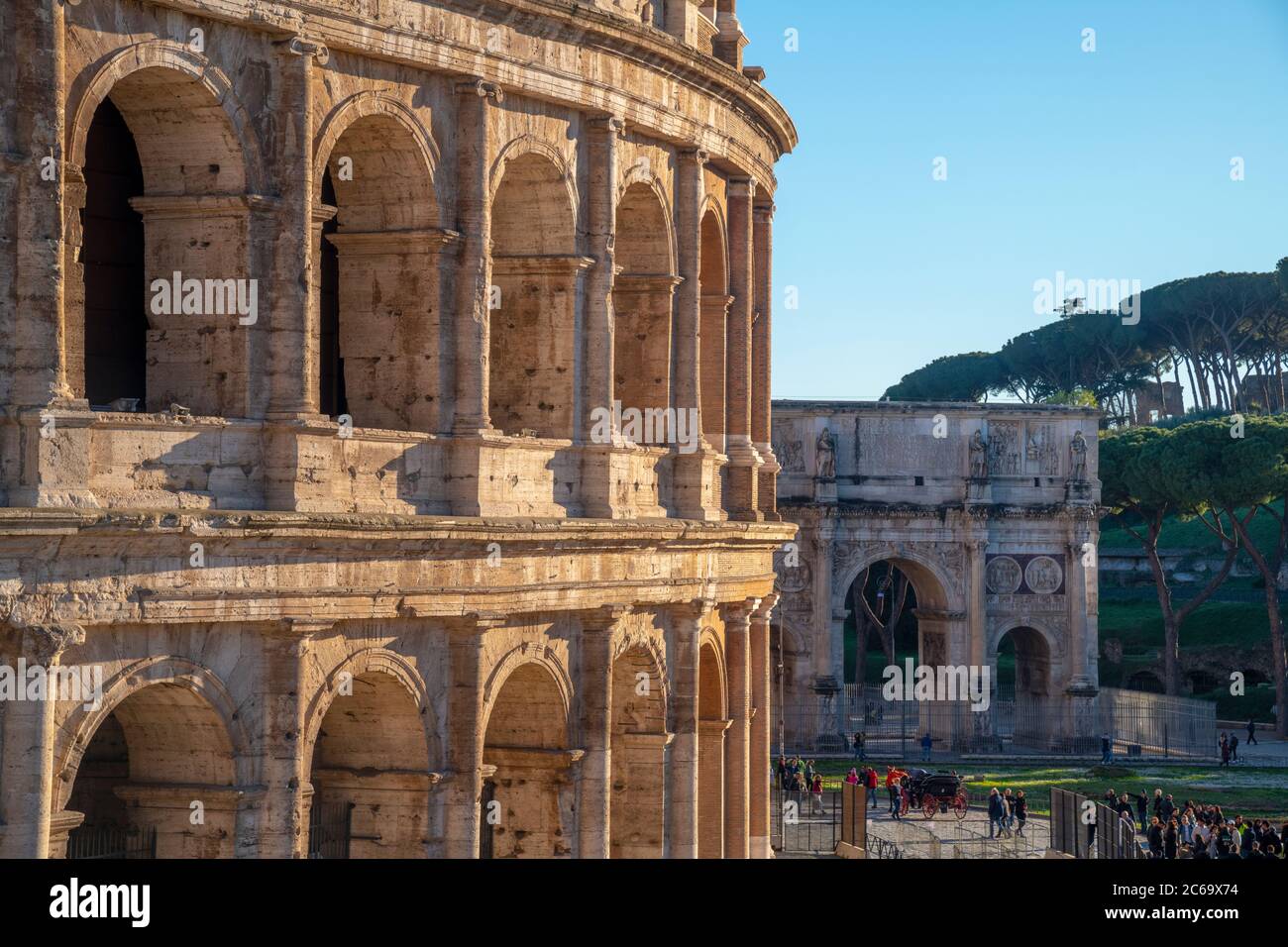 L'Italie, Lazio, Rome, Colosseum Banque D'Images