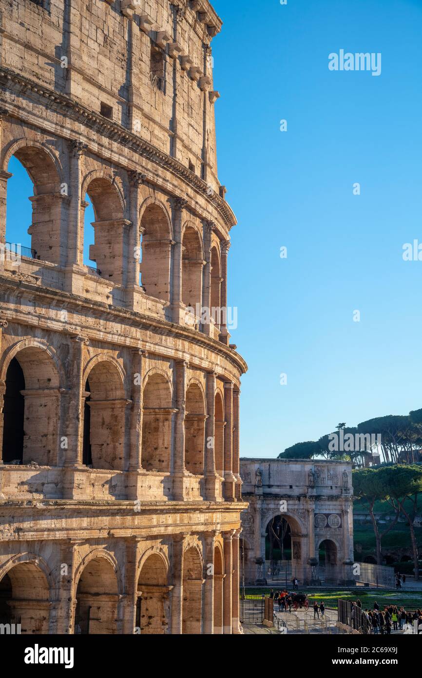 L'Italie, Lazio, Rome, Colosseum Banque D'Images