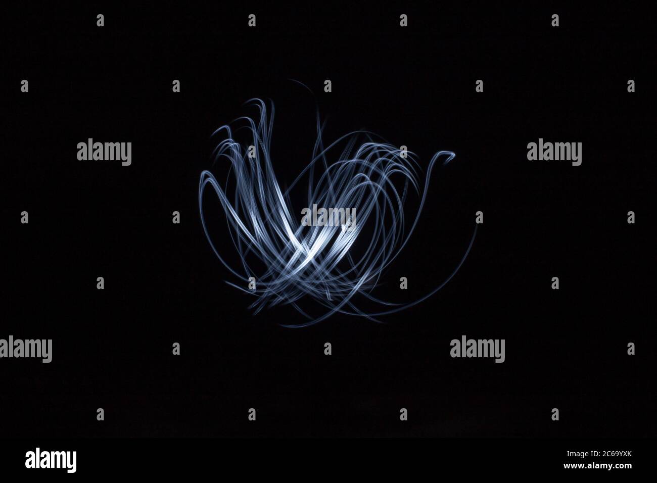Nuit sombre lampe de poche, technique de photo Banque D'Images
