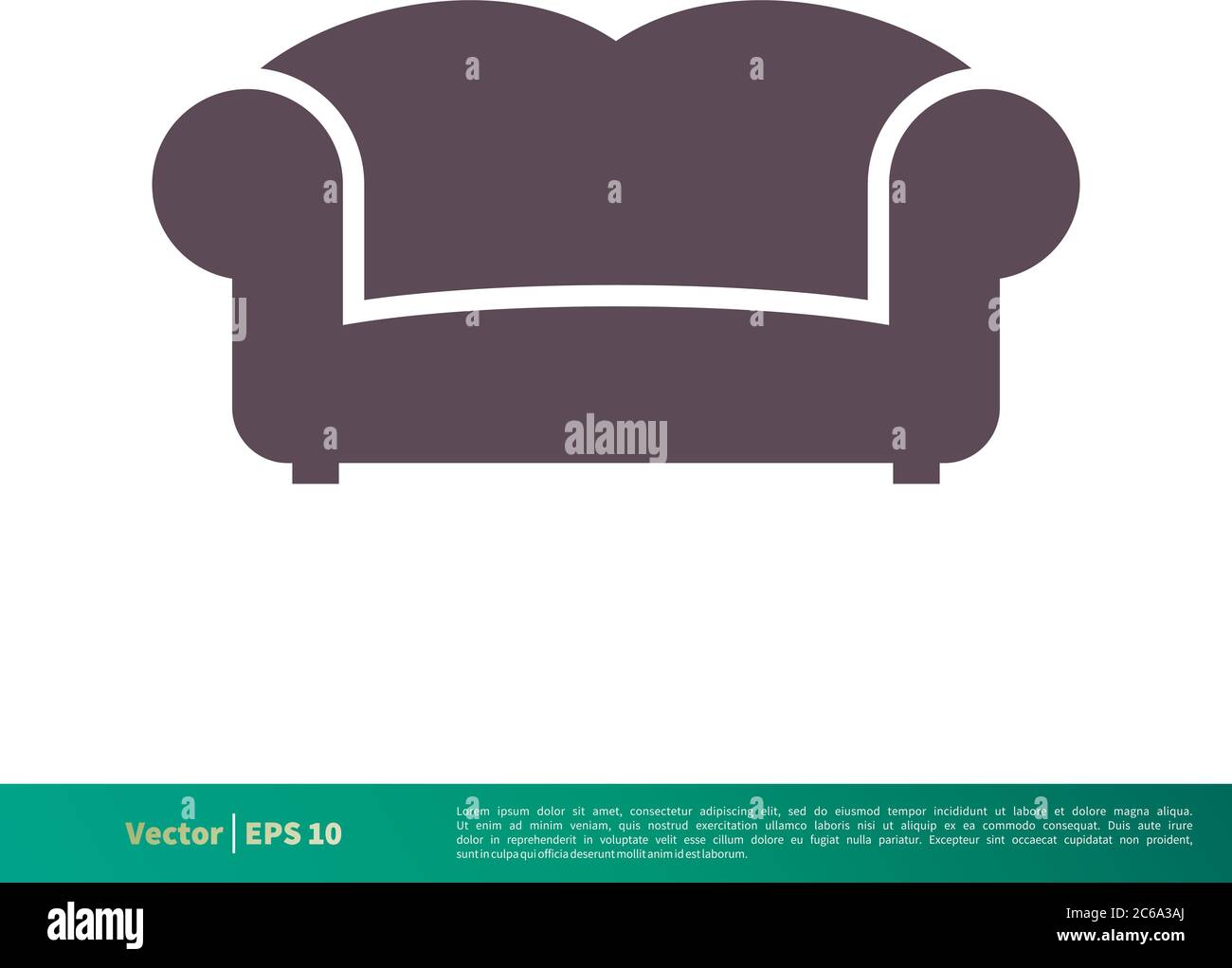 Modèle d'illustration de l'icône du canapé-lit Vector logo. EPS vectoriel modifiable 10. Illustration de Vecteur