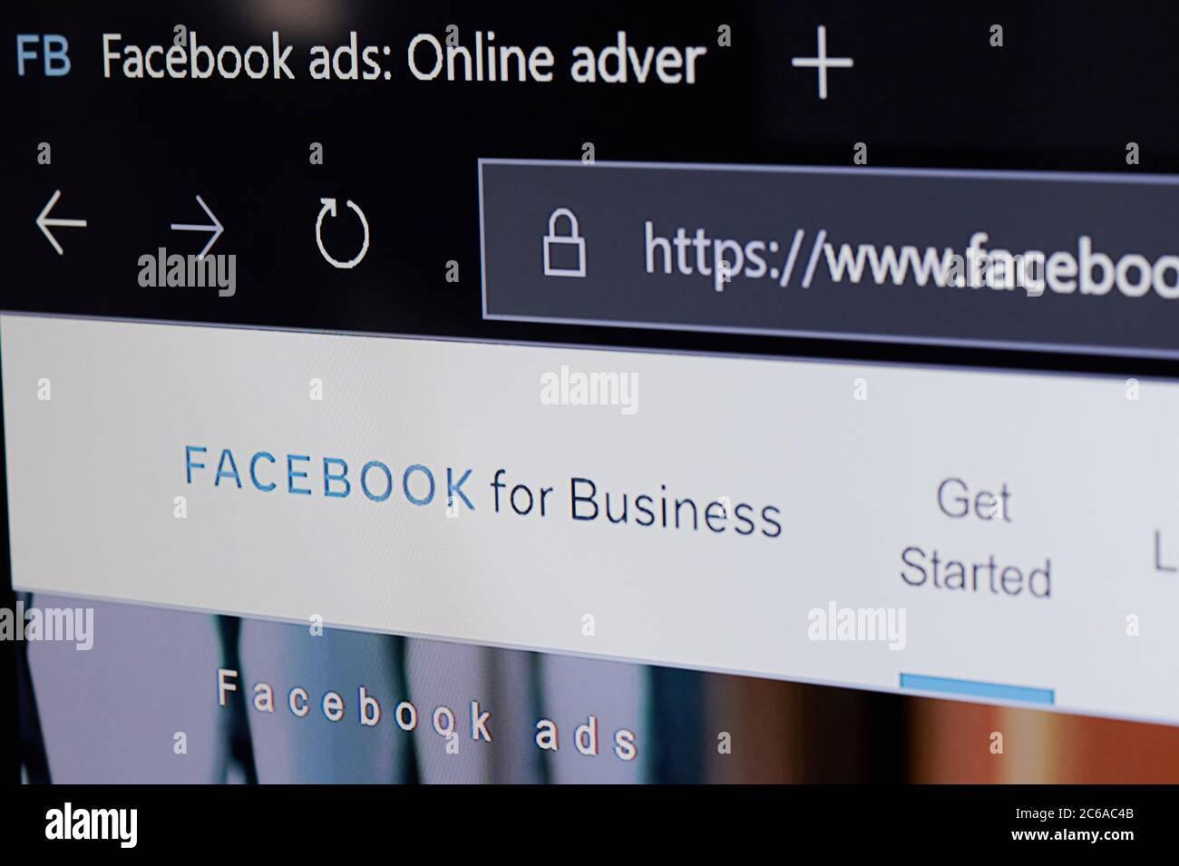 Facebook login page Banque de photographies et d’images à haute ...