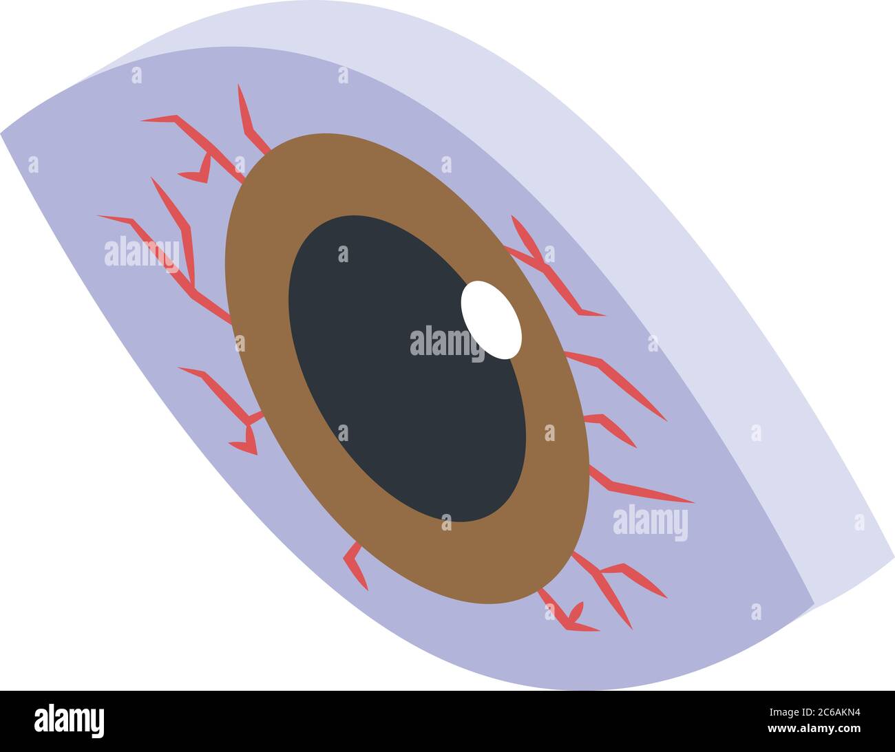 Icône œil fatigué, style isométrique Illustration de Vecteur