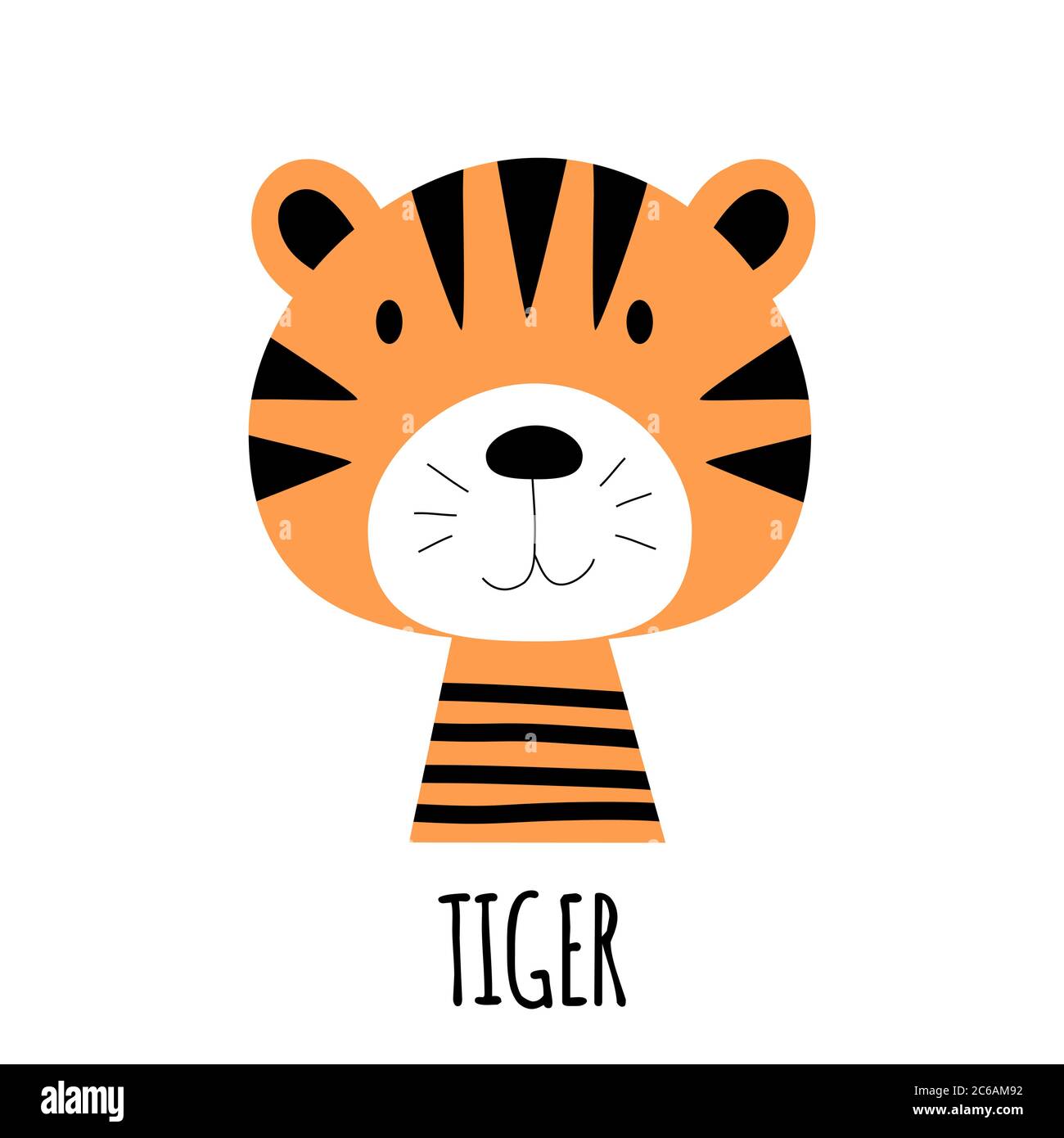Icône adorable petit animal tigre. Illustration vectorielle EPS10 Illustration de Vecteur