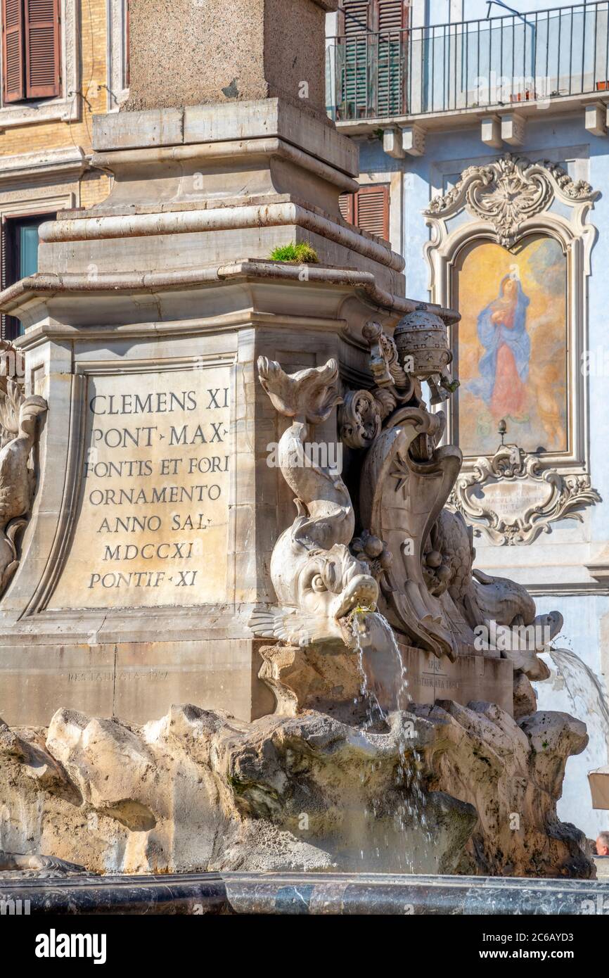 Italie, Latium, Rome, Piazza della Rotunda, Fontana del Pantheon Banque D'Images