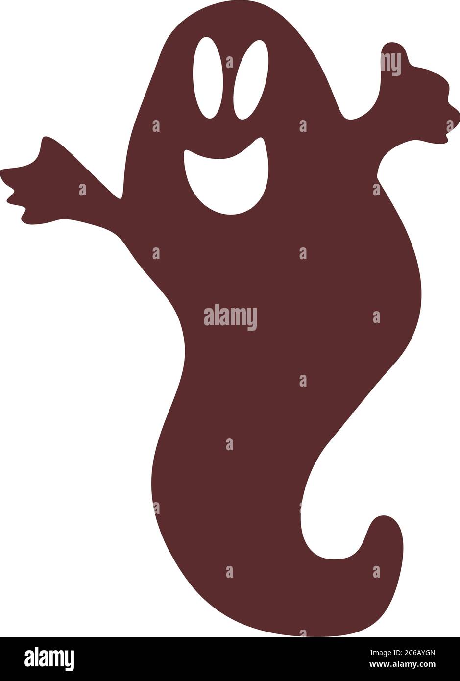 Halloween Ghost sur fond blanc. VECTEUR Illustration de Vecteur