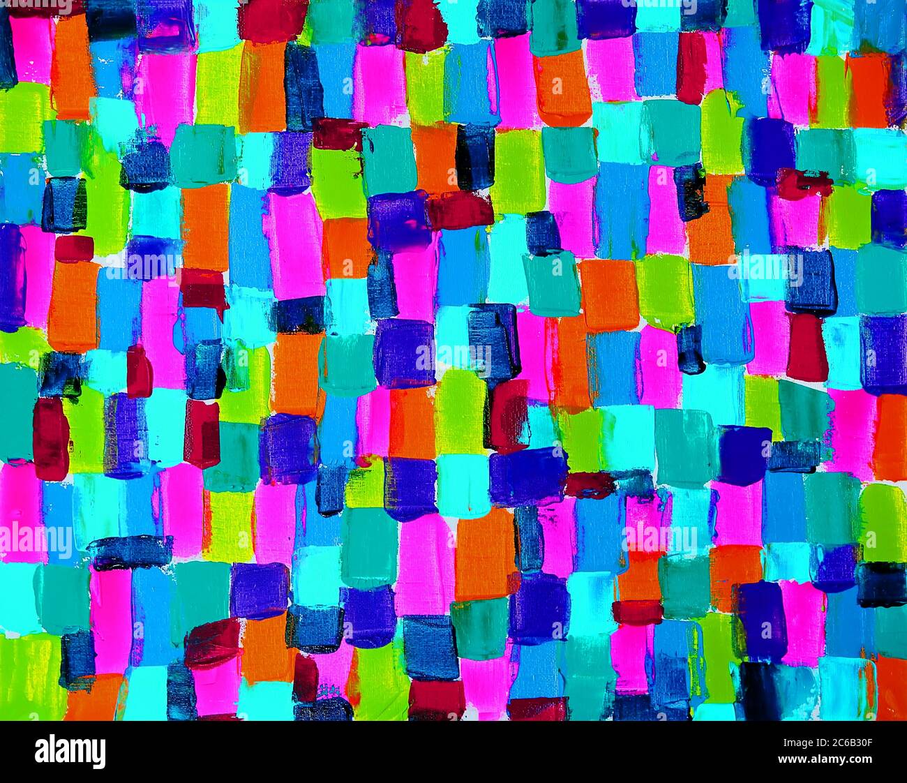 Arrière-plan abstrait peint d'art aux couleurs vives Banque D'Images