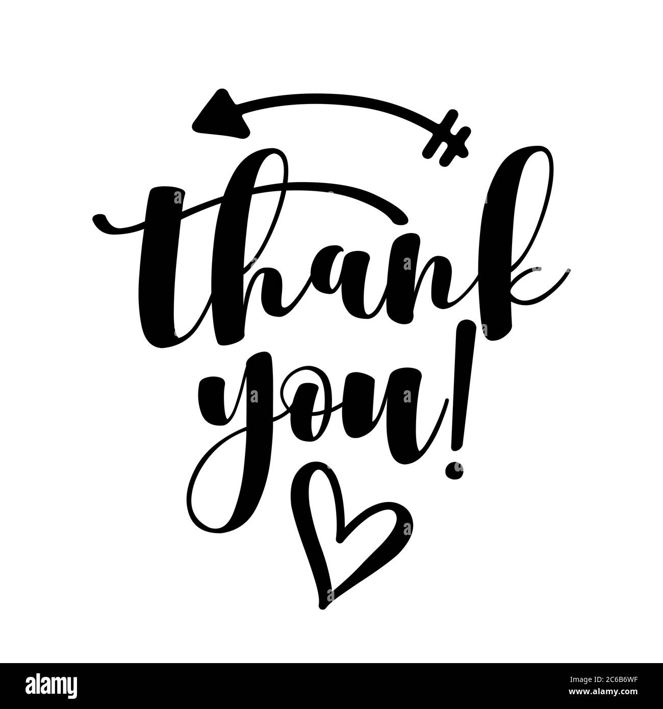 Merci de votre inscription manuscrite. Typographie dessinée à la main. Idéal pour la réservation de ferraille, les affiches, les cartes de vœux, les bannières, les textiles, les cadeaux, les T-shirts, les tasses ou Illustration de Vecteur